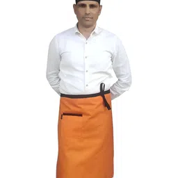 SWITCHON Tan Brown & Black Water Resistance Waist Apron With Cap-2