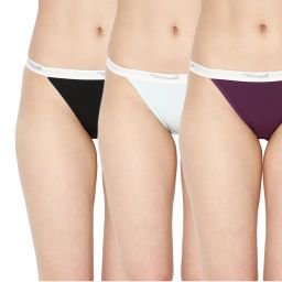 Triumph Stretty Cotton 141 Everyday Comfort Tanga Brief - Pack of 3 - Multi-Color-picture-31