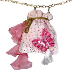Soho Boho Studio Tassel Pink Potli Bags-picture-46
