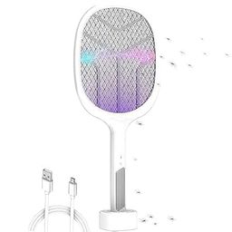 Aapa 2 in 1 UV Light Foldable Mosquito Racket | UV Light Electric Fly Swatter | Bug Zapper | Long Lasting Lithium-ion Battery image 1