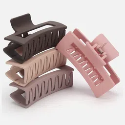 Krelin Girls Set Of 4 Anti-Rust Durable Plastic Claw Clips image 1