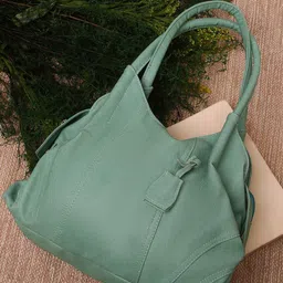 Fostelo Turquoise Blue PU Half Moon Hobo Bag-picture-26