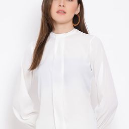 DRAAX Fashions Mandarin Collar Top-image-91