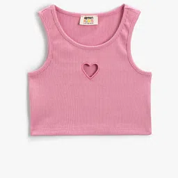 Koton Girls Round Neck Sleeveless Cotton Top-image-35