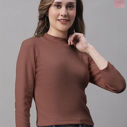 FBAR Pack Of 2 High Neck Bio Wash Cotton Fitted Tops-image-66