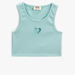 Koton Girls Round Neck Sleeveless Cotton Top-image-58
