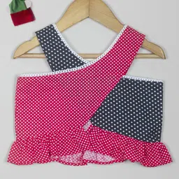 Tangerine Closet Polka Dot Print Cotton Top-image-30