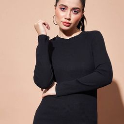 SASSAFRAS BASICS Ribbed Long Sleeves Cotton Top-image-47