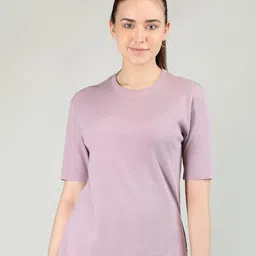 CHKOKKO Round Neck Cotton T-shirt-image-91