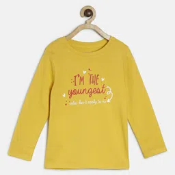 MINI KLUB Girls Typography Printed Long Sleeves Opaque Cotton Top-image-39