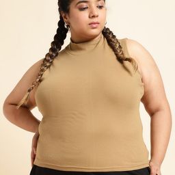 UnaOne High Neck Fitted Cotton Top-image-4