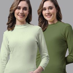 FBAR Pack Of 2 High Neck Cotton Fitted Top-image-66