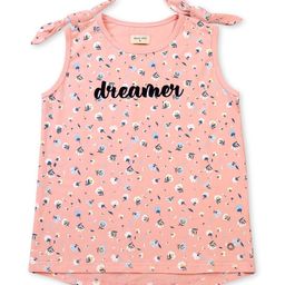 Gini and Jony Girls Floral printed Round Neck Sleeveless Tie-Up Cotton Top-image-16