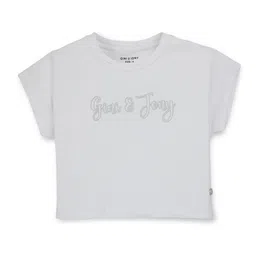 Gini and Jony Girls Typography Printed Cotton T- Shirt-image-61