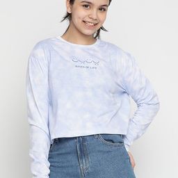 Lil Tomatoes Girls Tie and Dye Printed Embroidered Detail Cotton Top-image-57