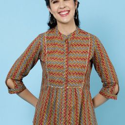 Jaipur Kurti Chevron Printed Cotton Top-picture-18
