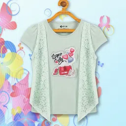 3PIN Graphic Printed Puff Sleeve Cotton Top-image-92