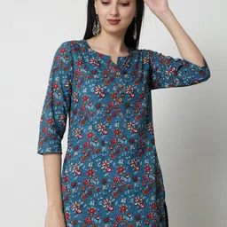 KALINI Floral Printed Cotton Top-image-20