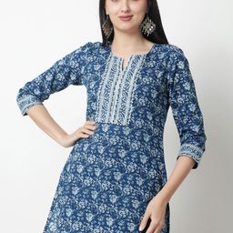 KALINI Floral Printed Cotton Top-image-55