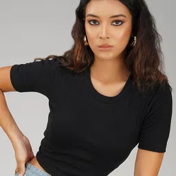 Lagashi Tie-Ups Detailed Round Neck Top-picture-26