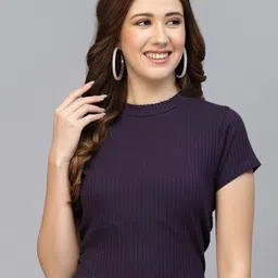 Strong And Brave Odour Free High Neck Waist Tie Ups Cotton Styled Back Top-image-6
