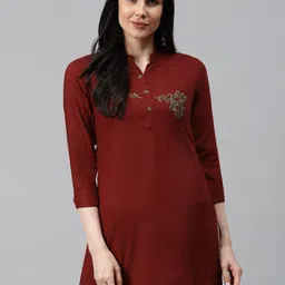 JC4U Embellished Beads and Stones Straight Kurti-image-28