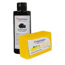 Deyomkar 2 Pcs Herbal Neem Face Wash with Lemon Honey Soap-50