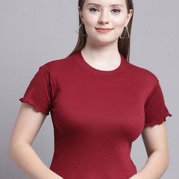 Jinfo Round Neck Short Sleeves Fitted Top-image-28