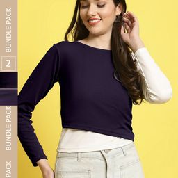 Fabflee Pack of 2  Round Neck Top-image-78