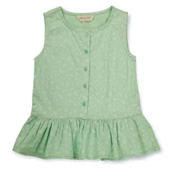 Gini and Jony Floral Printed Cotton Peplum Top-image-84