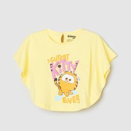 max Girls Flutter Sleeves Graphic Printed Cotton Top-41