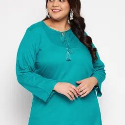 VINAAN Tie-Up Neck Bell Sleeve Top-picture-24
