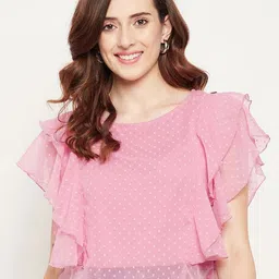 Bitterlime Flutter Sleeve Top image 1