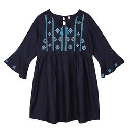 Ishin Girls Embroidered Bell Sleeve Top-image-67