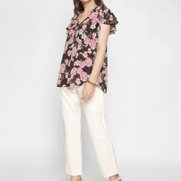 250 DESIGNS Floral Print Flutter Sleeve Top-picture-19