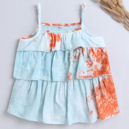 The Magic Wand Girls Dyed Cotton Tiered Top-image-50
