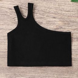 INCLUD Girl Solid One Shoulder Crop Top-image-93