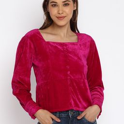 Mayra Fuchsia Velvet Top-picture-11