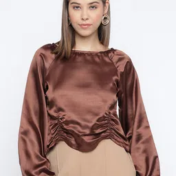 Mayra Boat Neck Raglan Sleeves Regular Top-image-24