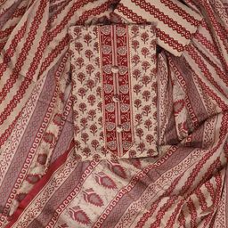 SALWAR STUDIO Printed Pure Cotton Unstitched Dress Material-image-79