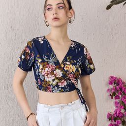 Berrylush Floral Printed Wrap Crop Top-picture-16
