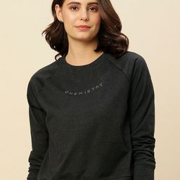 Chemistry Raglan Sleeves Brand Logo Printed Cotton Pullover Sweatshirt-image-12