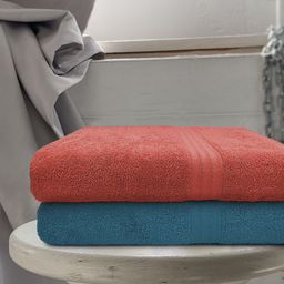 Aura Set Of 2 Solid Cotton 500GSM Bath Towel</p>-8