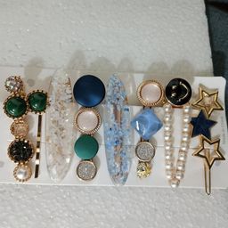 SYGA Set Of 8 Beaded Tic Tac Hair Clips-21