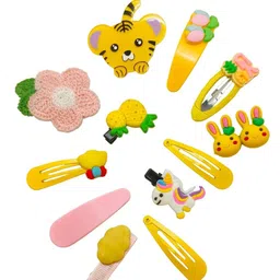 FEMMIBELLA Girls Set Of 12 Cartoon Tic Tac Hair Clips-2