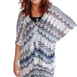 ANGEL CROSHET Women Wave Knitted Oversized Swimwear Cover up Top-image-92