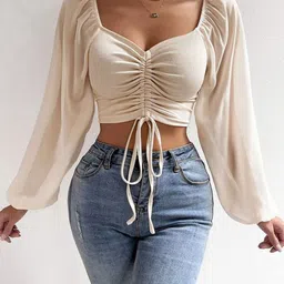StyleCast x Revolte Sweetheart Neck Crop Top-image-99