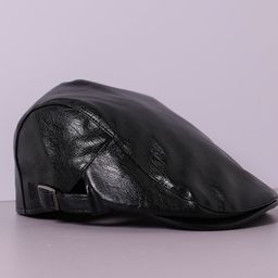 French Accent Men Beret Hat With Adjustable Buckle-33
