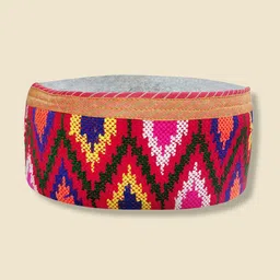 Vastraa Fusion Embroidered Himachali Kullu Topi Woollen Cap-image-56