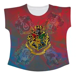 Harry Potter by Wear Your Mind Red & Blue Harry Potter Print Top-image-19